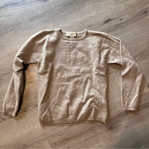 Jones New York Cream/Tan Off-the-Shoulder Sweater
